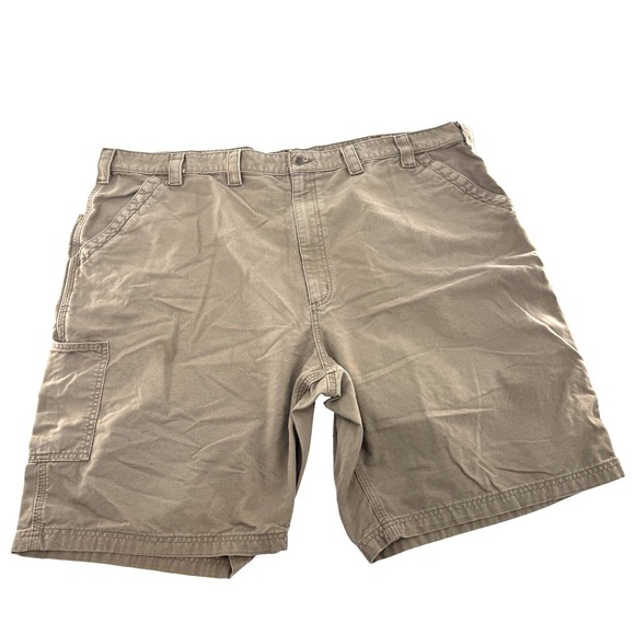 Carhartt‎ Canvas Carpenter Work Shorts Men's 48 Brown Utility B147 LBR Outdoors - Picture 1 of 7